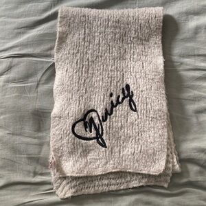 Juicy Couture Textured Cream Scarf